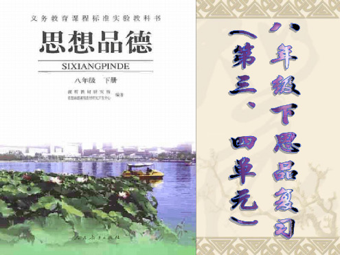 人教版思想品德八年级下册第三四单元复习课件课件