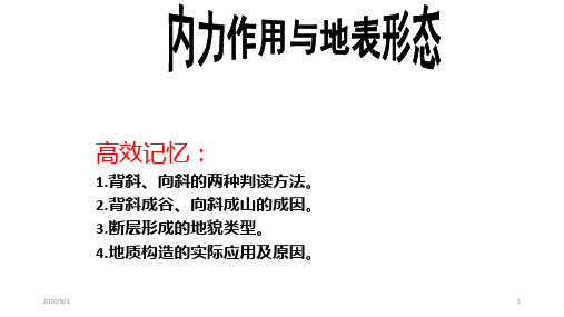 高中地理 山东省潍坊市高三一轮复习学案第四章营造地表形态的力量内力作用与地表形态(共22张PPT)