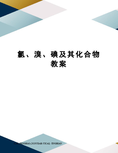 氯、溴、碘及其化合物教案