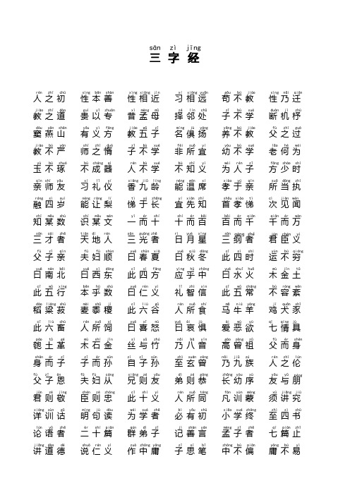 一年级 三字经