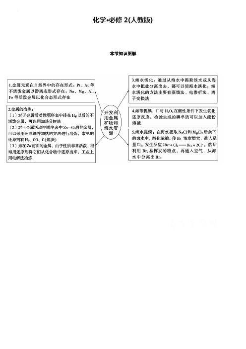 2019年人教版化学必修二：第4章-思维导图【1】(含答案)