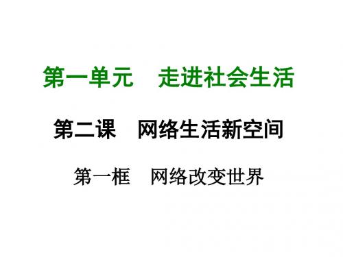 部编本人教版《道德与法治》八年级上册2.1 网络改变世界 (共28张PPT)