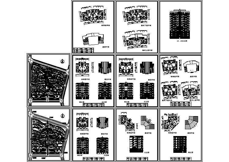 小区规划设计图总平面图 配套建筑方案图