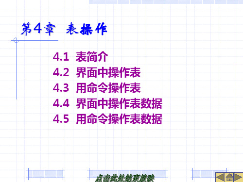 sql server 2008案例教程及实训 第4章 表操作