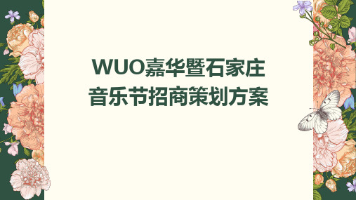 WUO嘉华暨石家庄音乐节招商策划方案