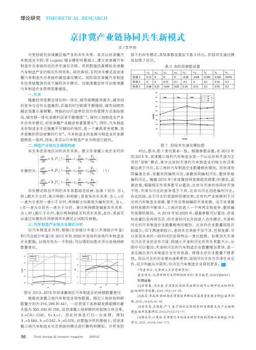 京津冀产业链协同共生新模式