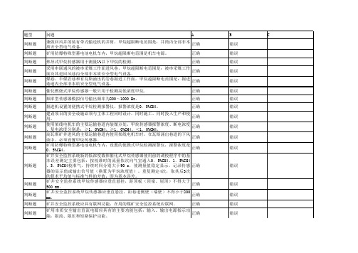 全国煤矿工人岗位技能竞赛题库(安全仪器监测工)