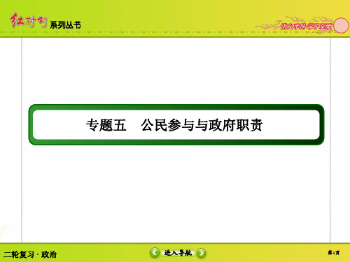 2020高考政治专题五 公民参与与政府职责