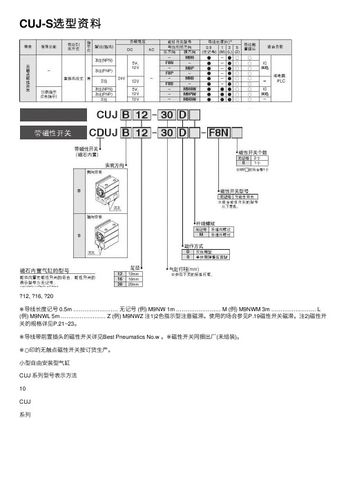 CUJ-S选型资料