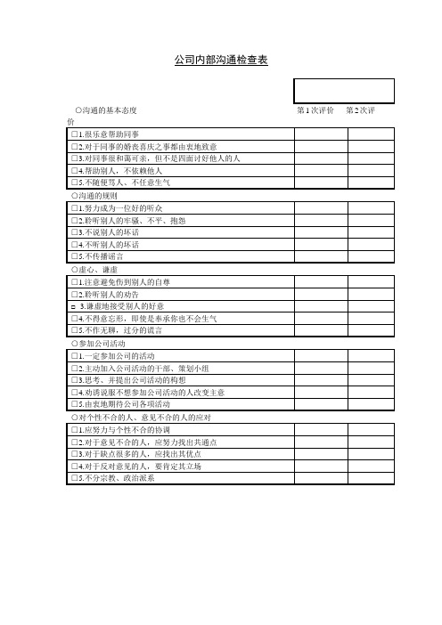 28_公司内部沟通检查表-部属评价