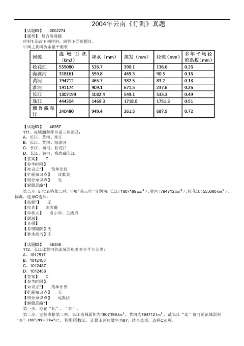 资料2004年云南822质