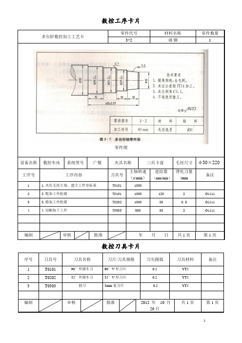 数控车工序卡片