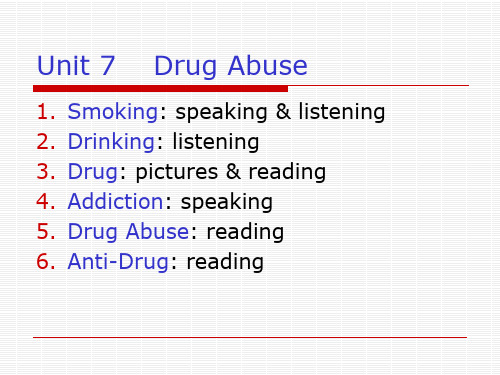 Unit 7 Drug Abuse