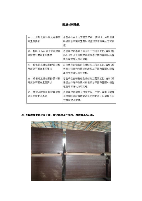 建筑工程施工标准化做法02(现场材料堆放)