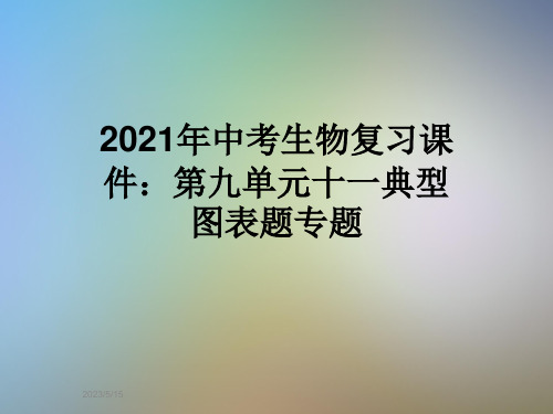 2021年中考生物复习课件：第九单元十一典型图表题专题