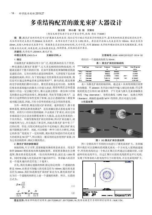 多重结构配置的激光束扩大器设计