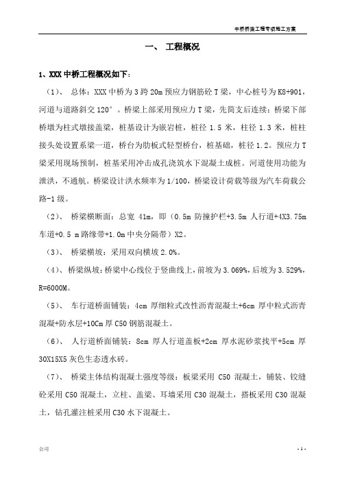 中桥桥梁施工专项方案解读