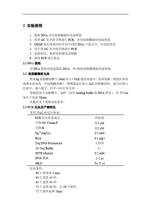 PCR-DGGE实验