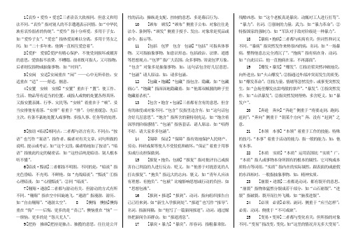 国家公务员录用考试言语理解与表达(近义实词辨析整理)整理版