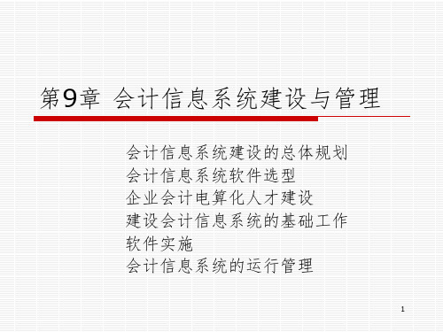 会计信息系统运行与管理PPT课件