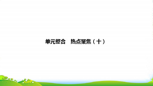 版政治浙江高考选考一轮复习课件：单元整合 热点聚焦(十)