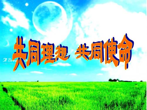 鲁教版九年级政治+第十课+共同描绘美好的未来+(共25张PPT)