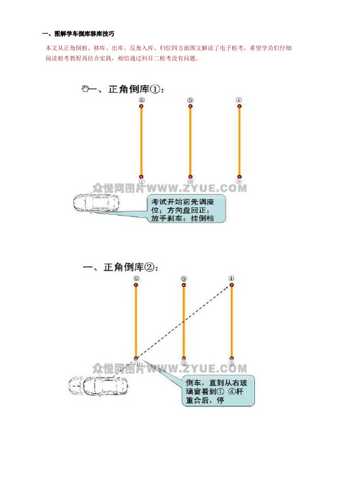 图解学车科目二三考试倒库移库技巧