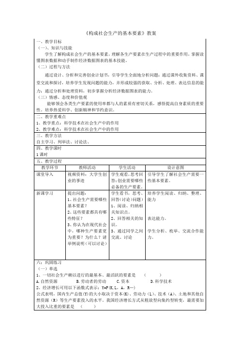 《构成社会生产的基本要素》