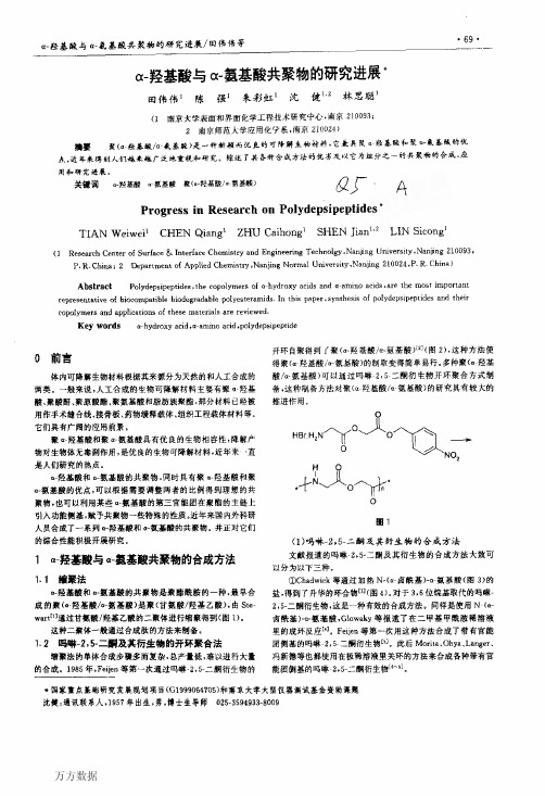 α羟基酸与α氨基酸共聚物的研究进展