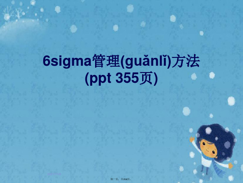 6sigma管理方法(ppt 355页)