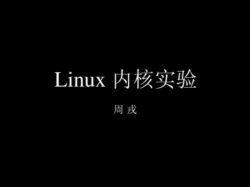 Linux 内核实验