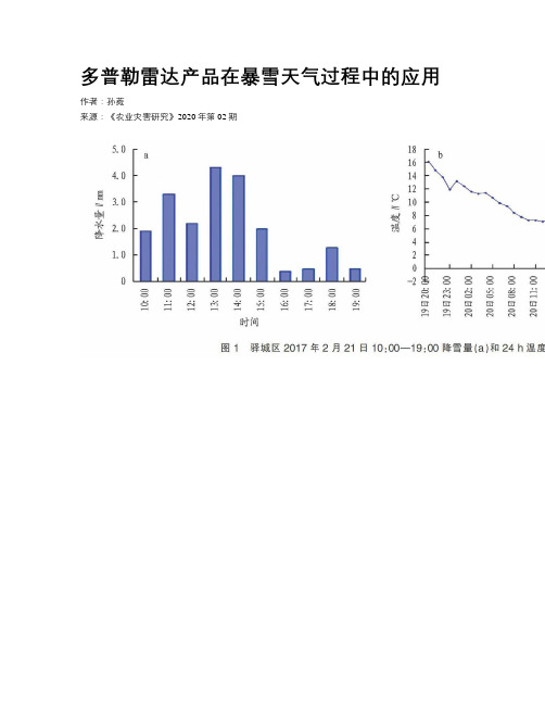 多普勒雷达产品在暴雪天气过程中的应用