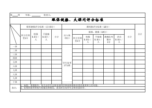 两操评分表