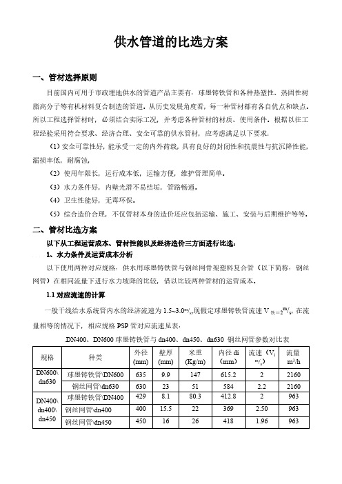 供水管道的比选方案(823)