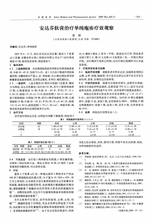 安达芬软膏治疗单纯疱疹疗效观察