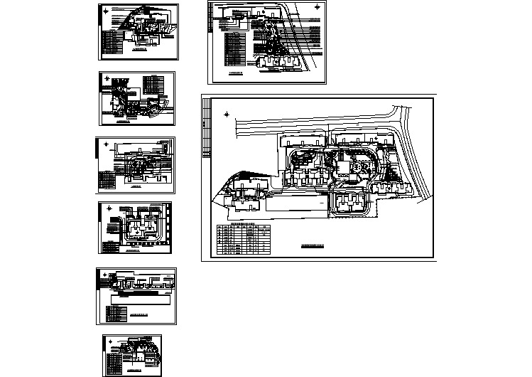 一套居住小区绿化方案种植竣工图（含分区）