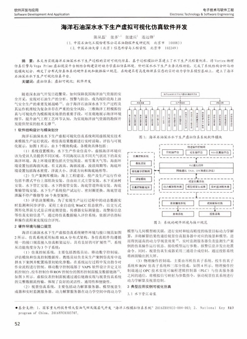 海洋石油深水水下生产虚拟可视化仿真软件开发