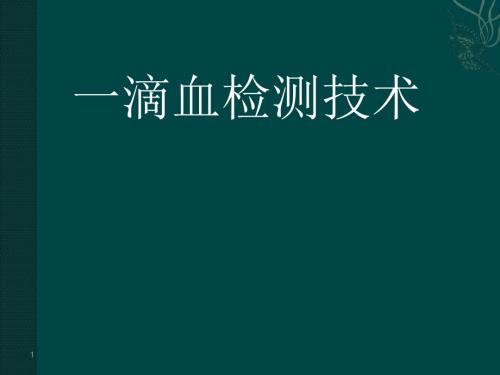 一滴血检测技术ppt课件