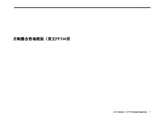 并购整合咨询框架(英文PPT60页