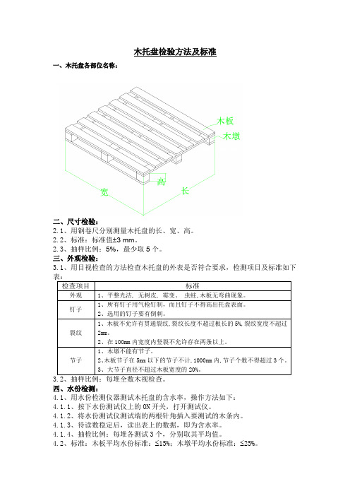 木托盘检验方法及标准