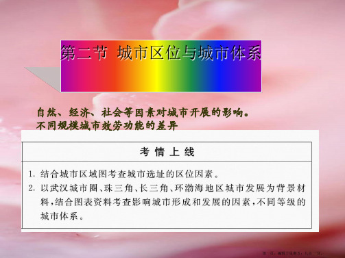 高中地理 第二节 城市区位与城市体系课件 鲁教版必修2