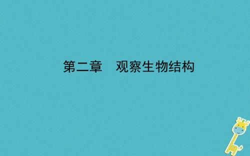 山东济南市2018年中考生物 第一单元 奇妙的生命现象 第二章 观察生物结构