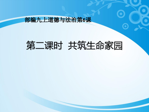 《共筑生命家园》建设美丽中国PPT课件【推荐课件】