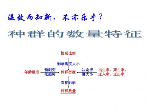 种群的数量变化