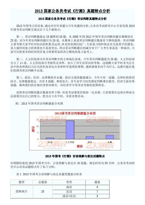 2014国家公务员考试《行测》真题特点分析