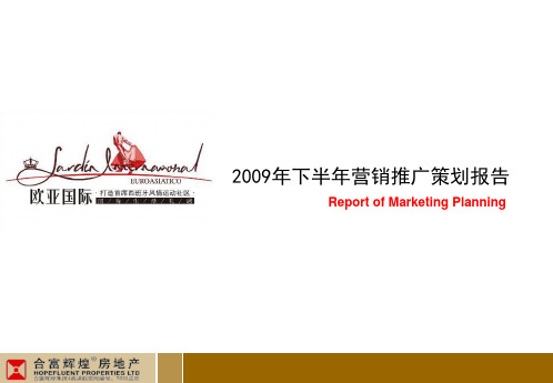 合富辉煌泰州欧亚国际的项目营销推广的的策划的报告75PPT2009年