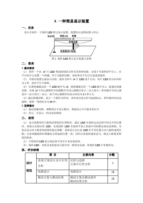 2016年电子设计竞赛题目