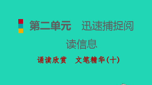 2018_2019九年级语文下册第二单元诵读欣赏文笔精华十习题课件苏教版201901232114