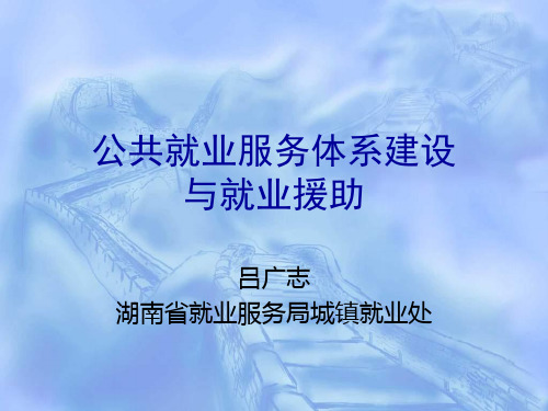 最新公共就业服务体系建设