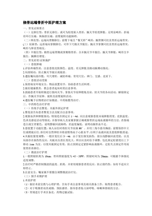 骨折病人中医护理方案